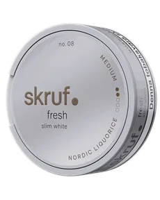 Skruf Fresh No 8 Vit Nordic Liquorice Medium Slim