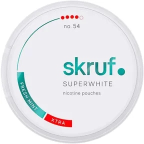 Skruf Superwhite No 54 Fresh Mint Slim Xtra Strong